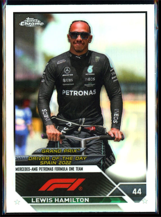 Lewis Hamilton Refractor 2023 Topps Chrome F1 Card # 171