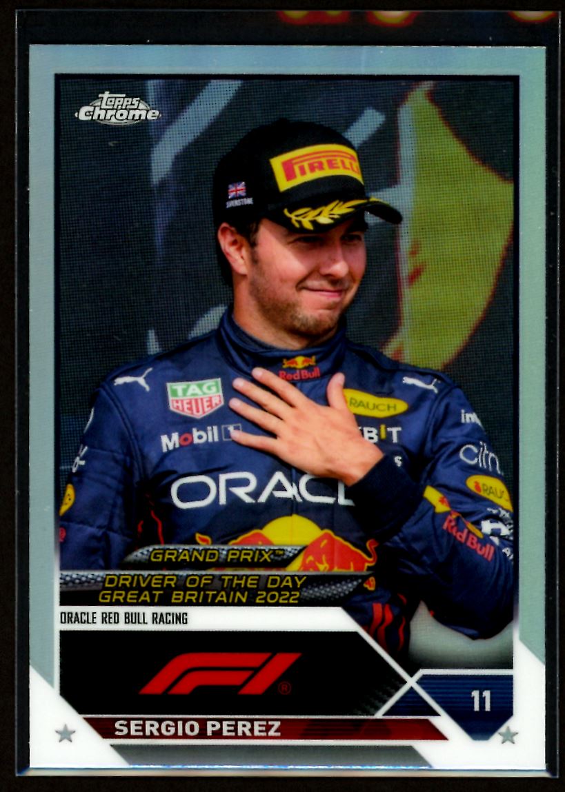 Sergio Perez Refractor 2023 Topps Chrome F1 Card # 175