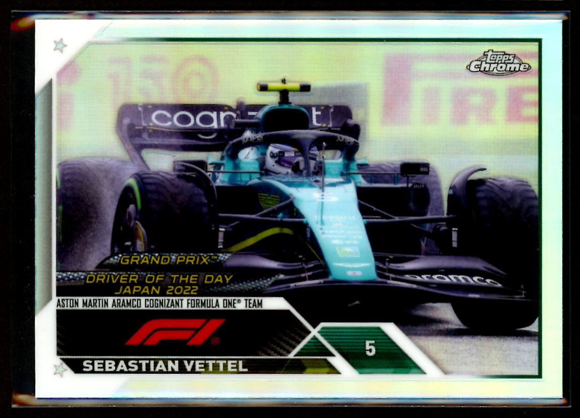 Sebastian Vettel Refractor 2023 Topps Chrome F1 Card # 183