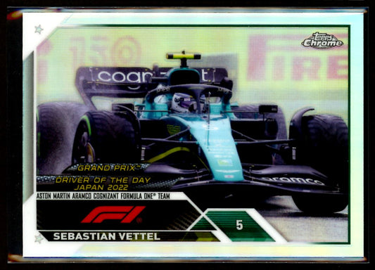 Sebastian Vettel Refractor 2023 Topps Chrome F1 Card # 183