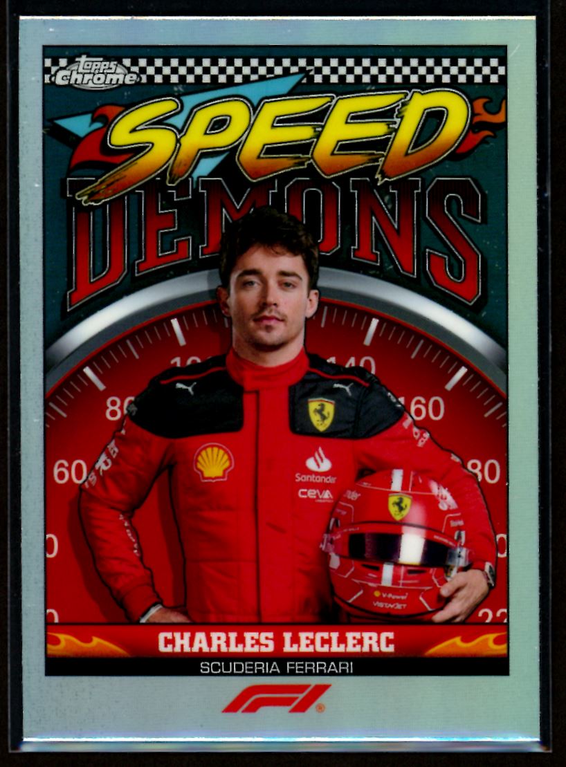 Charles Leclerc Speed Demons 2023 Topps Chrome F1 Card # SD-CL