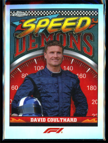 David Coulthard Speed Demons 2023 Topps Chrome F1 Card # SD-DC