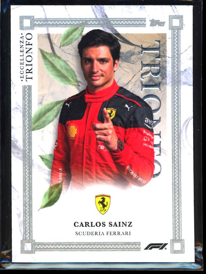 Carlos Sainz Trionfo 2023 Topps Eccellenza Card