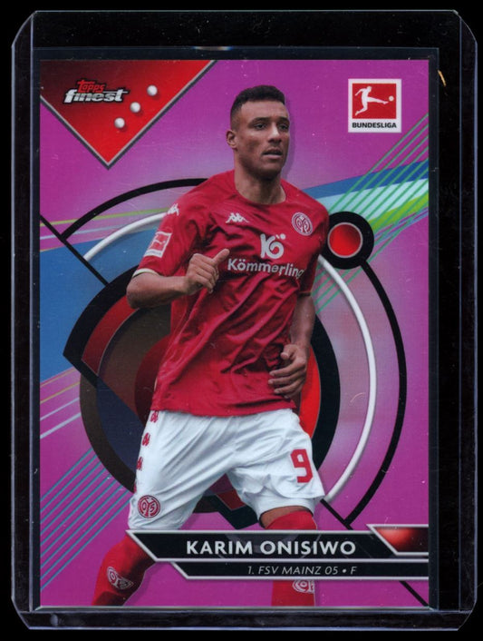 Karim Onisiwo Purple 019/300 2023 Topps Finest Bundesliga Chrome Card # 102