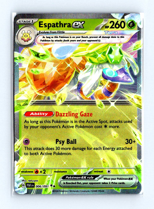 Espathra Ex Full Art Holo 2024 Scarlet & Violet Series - Paldean Fates Card # 006/091