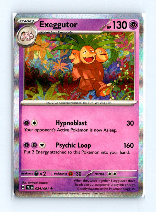 Exeggutor Holo 2024 Scarlet & Violet Series - Paldean Fates Card # 024/091