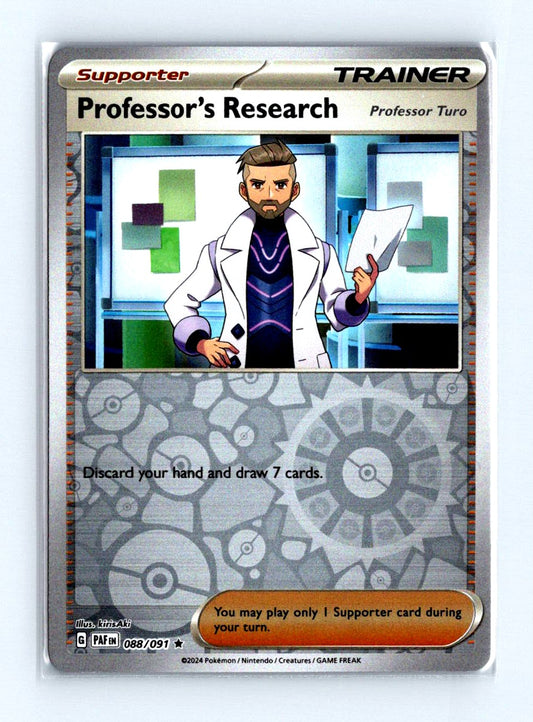 Professor's Research Reverse Holo 2024 Scarlet & Violet Series - Paldean Fates Card # 088/091