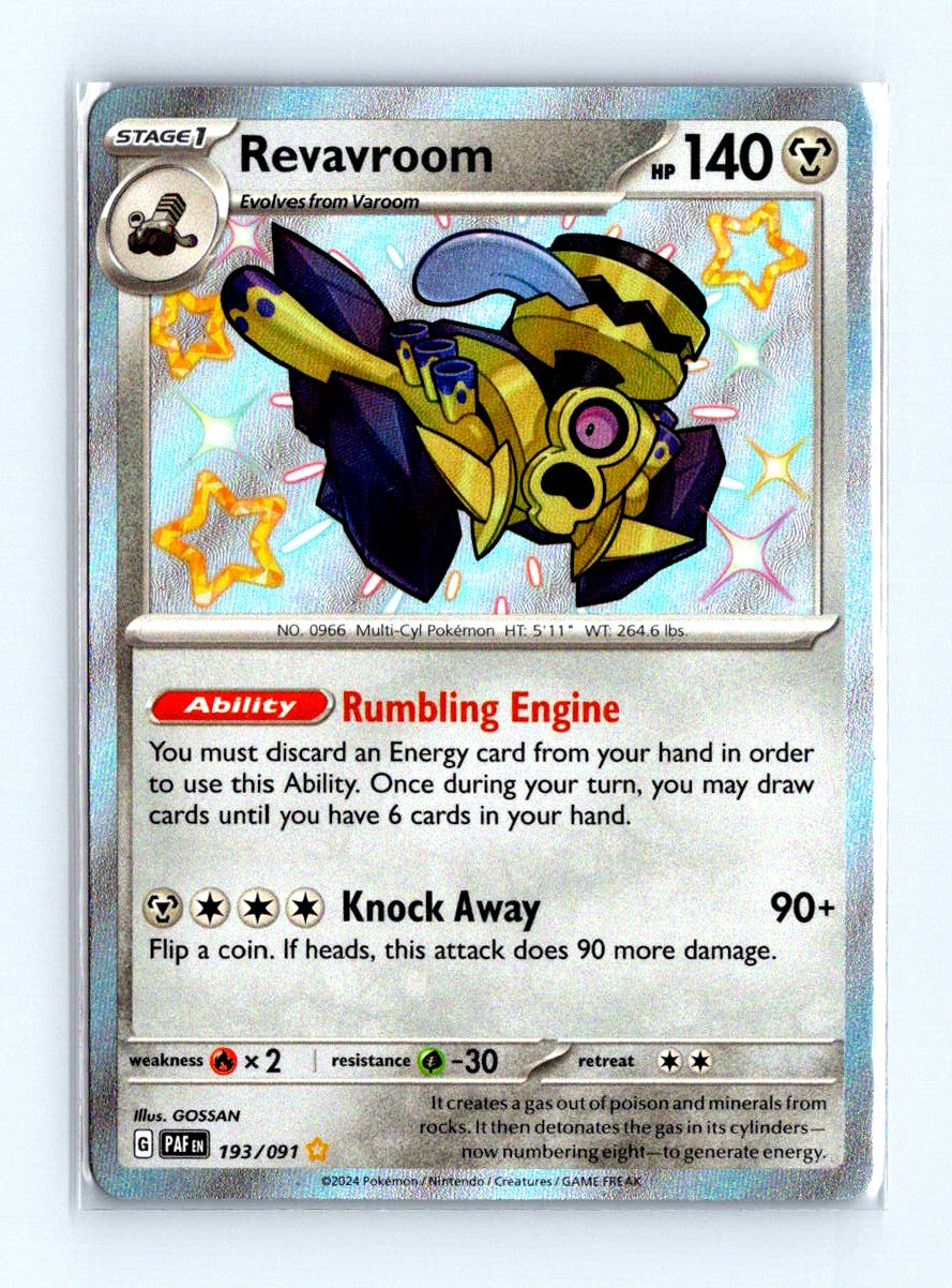 Revavroom Shiny Holo 2024 Scarlet & Violet Series - Paldean Fates Card # 193/091
