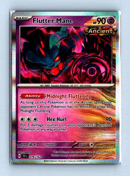 Flutter Mane Holo 2024 Scarlet and Voilet - Temporal Forces Card # 078/162