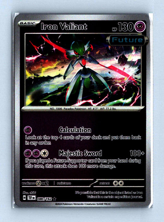 Iron Valiant Holo 2024 Scarlet and Voilet - Temporal Forces Card # 080/162