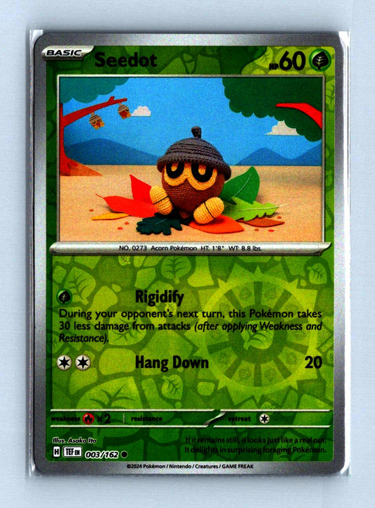 Seedot Reverse Holo 2024 Scarlet and Voilet - Temporal Forces Card # 003/162