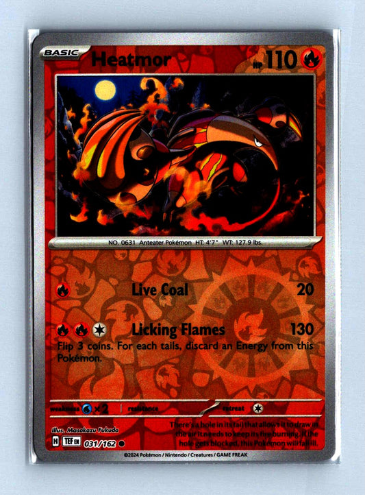 Heatmor Reverse Holo 2024 Scarlet and Voilet - Temporal Forces Card # 031/162