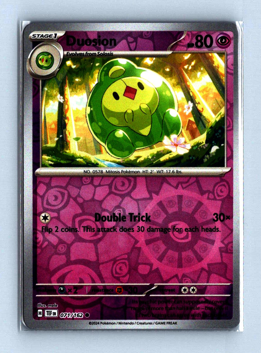 Duosion Reverse Holo 2024 Scarlet and Voilet - Temporal Forces Card # 071/162