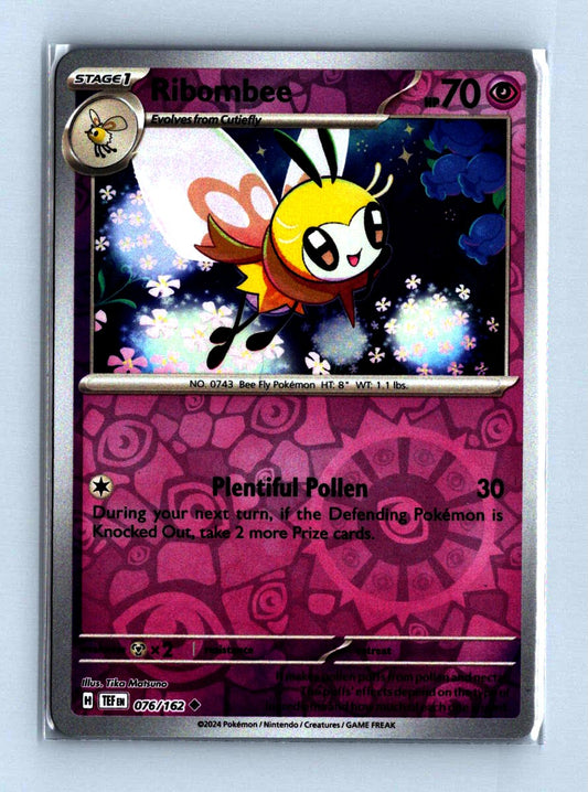 Ribombee Reverse Holo 2024 Scarlet and Voilet - Temporal Forces Card # 076/162