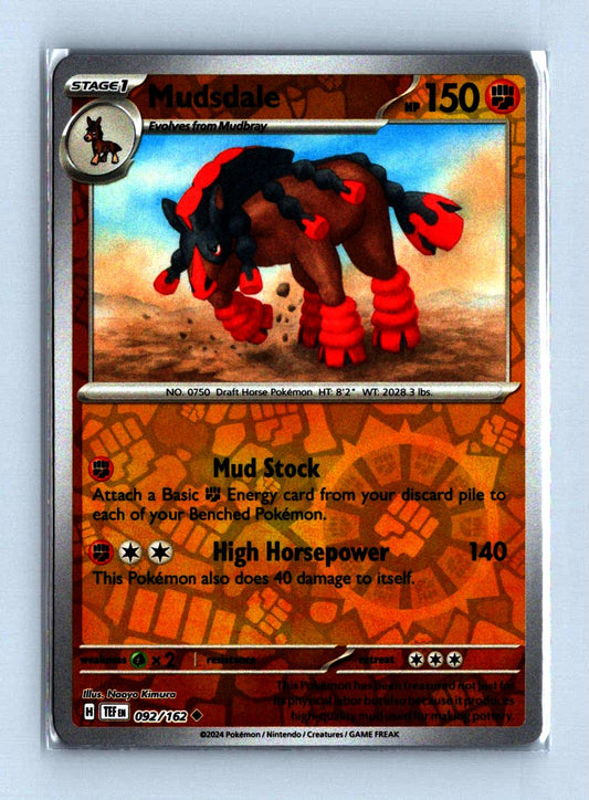 Mudsdale Reverse Holo 2024 Scarlet and Voilet - Temporal Forces Card # 092/162