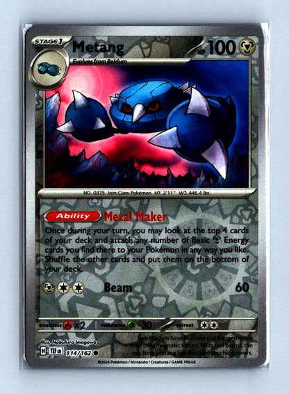 Metang Reverse Holo 2024 Scarlet and Voilet - Temporal Forces Card # 114/162
