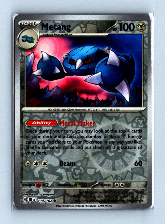 Metang Reverse Holo 2024 Scarlet and Voilet - Temporal Forces Card # 114/162