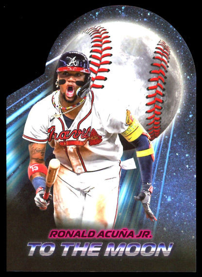 Ronald Acuna Jr Die-Cut 2024 Topps Big League Baseball To The Moon Card # TN-2