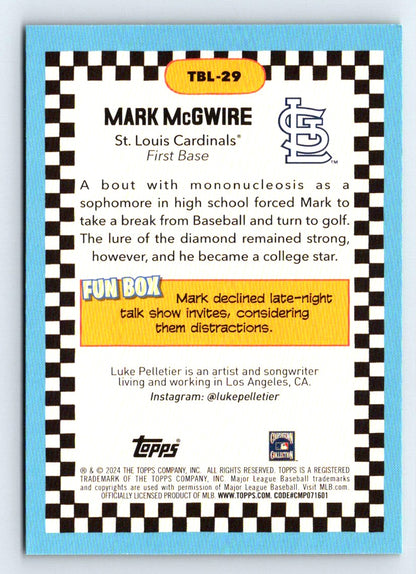 Mark McGwire Checkerboard 2024 Topps Big League Baseball Card # TBL-29