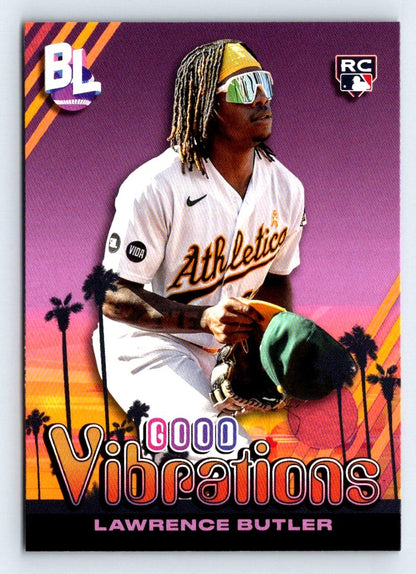 Lawrence Butler Good Vibrations 2024 Topps Big League Baseball Rookie Card # GV-15