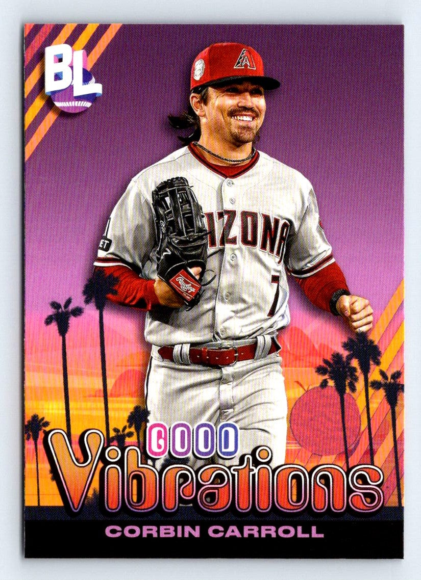 Corbin Carroll Good Vibrations 2024 Topps Big League Baseball Card # GV-8