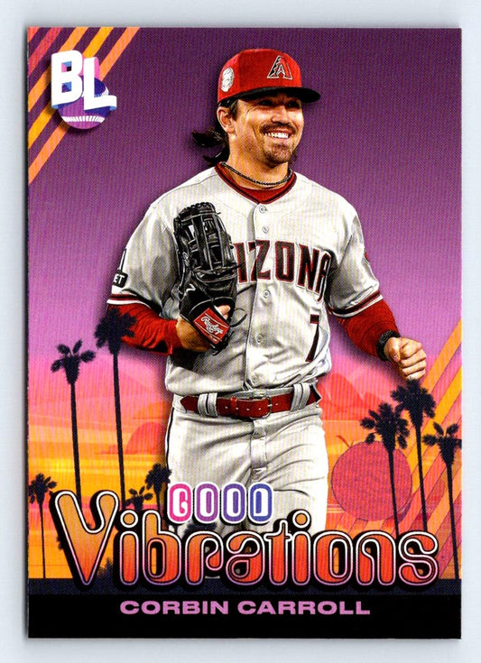 Corbin Carroll Good Vibrations 2024 Topps Big League Baseball Card # GV-8