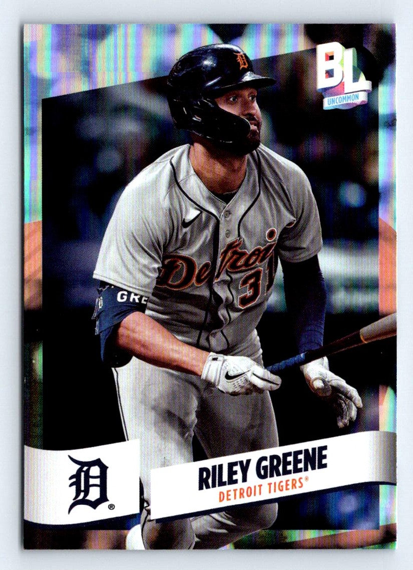 Riley Greene Rainbow Foil 2024 Topps Big League Baseball Card # 246