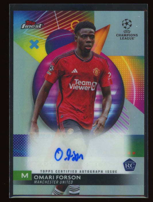 Omari Forson 2024 Topps Finest UEFA Rookie Autograph Card # A-OF