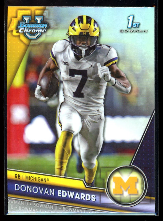 Donovan Edwards Refractor 2023 Bowman U Chrome Rookie Card # 42