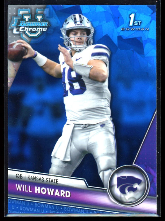 Will Howard Sapphire 2023 Bowman U Chrome Rookie Card # 93