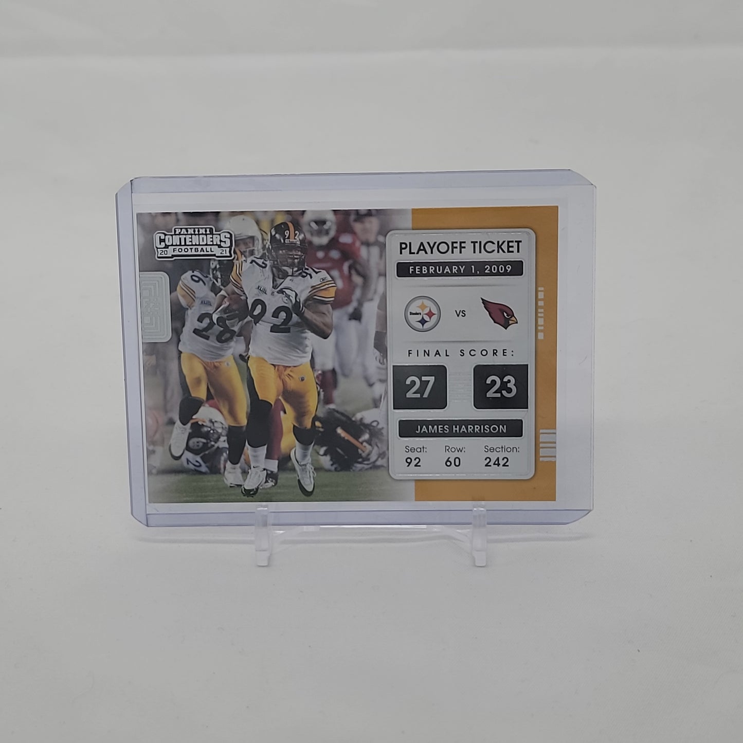 James Harrison - Playoff Ticket 2021 Panini Contenders Insert PLT-JHA