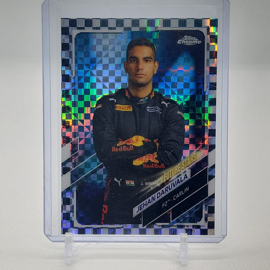 Jehan Daruvala Black and White Checker Topps Chrome Formula 1 Base Card #67