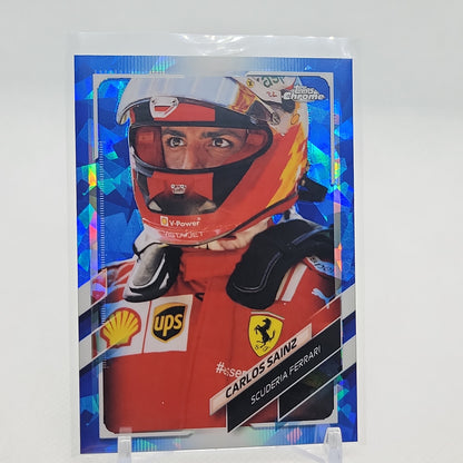 Carlos Sainz 2021 Topps Chrome SAPPHIRE Formula 1 Base Card #54