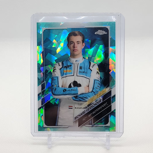 Richard Verschoor 64/99 Aqua Refractor Topps Chrome SAPPHIRE 2021 Formula 1 Card #63