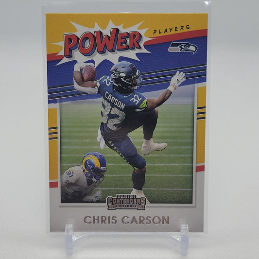 Chris Carson- POWER Players Panini Contenders 2021 Insert PP-CCA