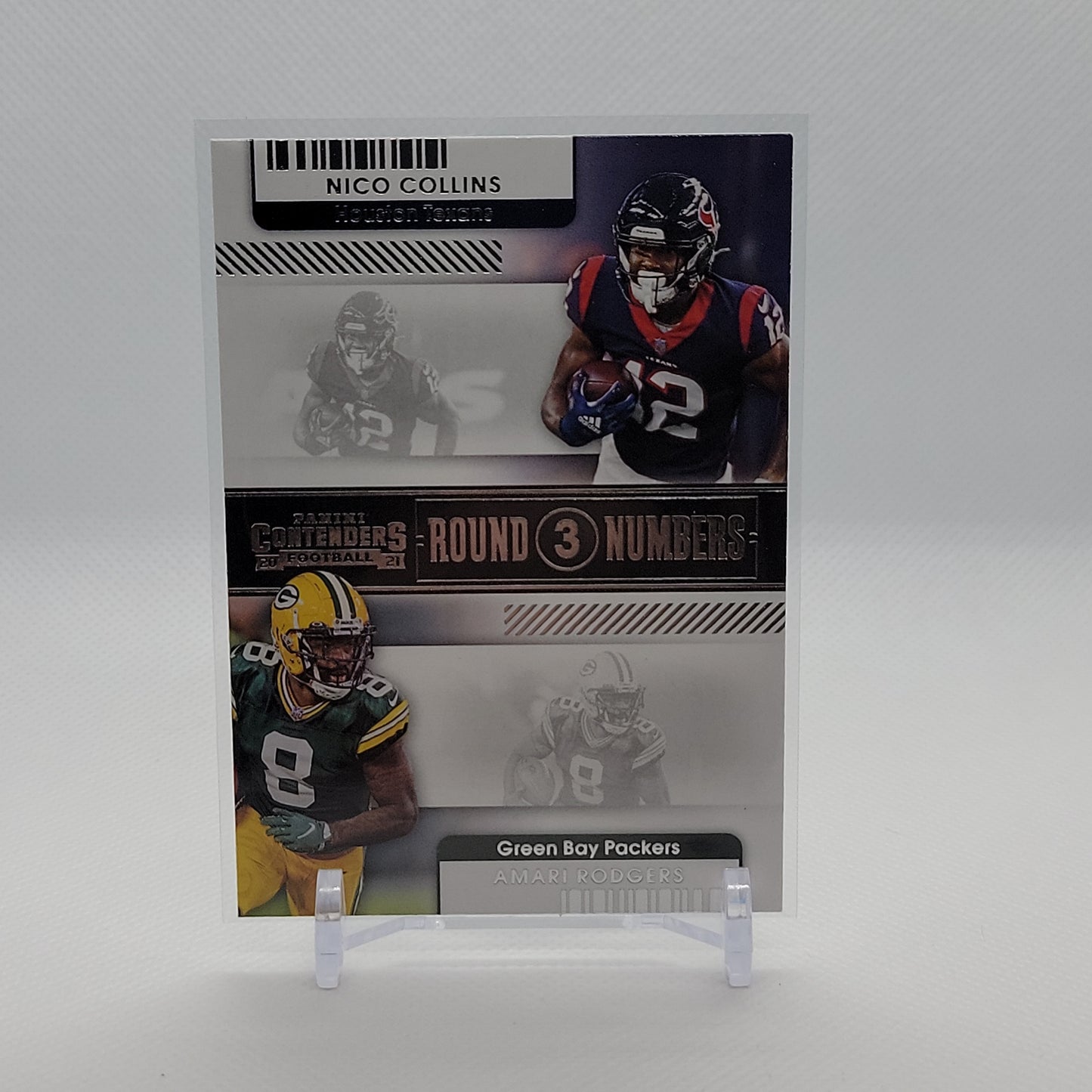 Nico Collins & Amari Rodgers- Round Numbers Panini Contenders 2021 Insert