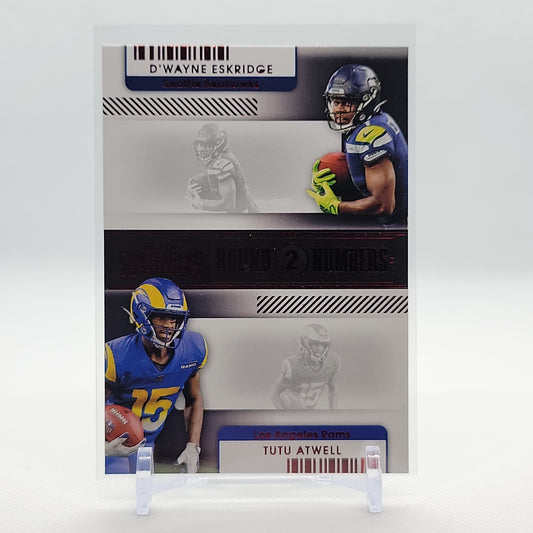 Ruby Parallel D'wayne Eskridge & Tutu Atwell - Round Numbers Panini Contenders 2021 Insert