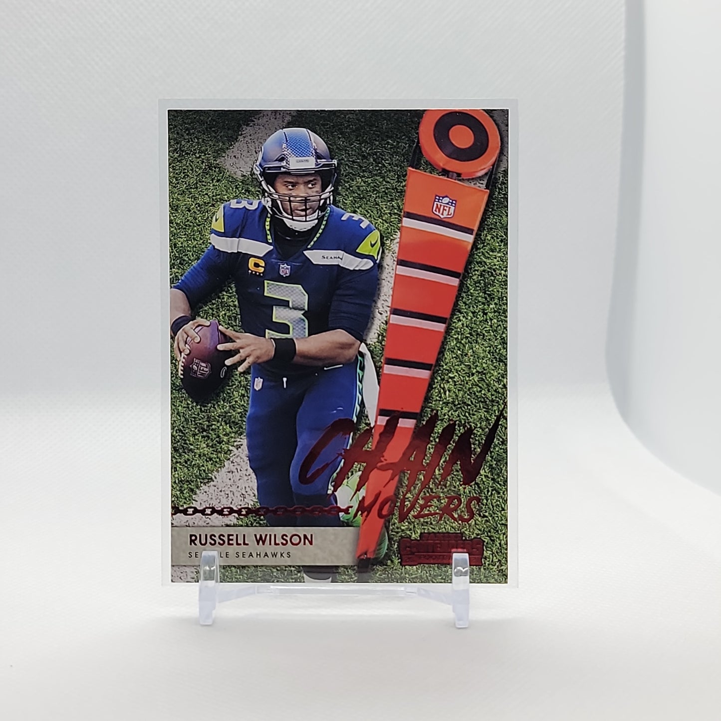 Russell Wilson Ruby Parallel Chain Movers Panini Contenders 2021 Insert No CM-RWI