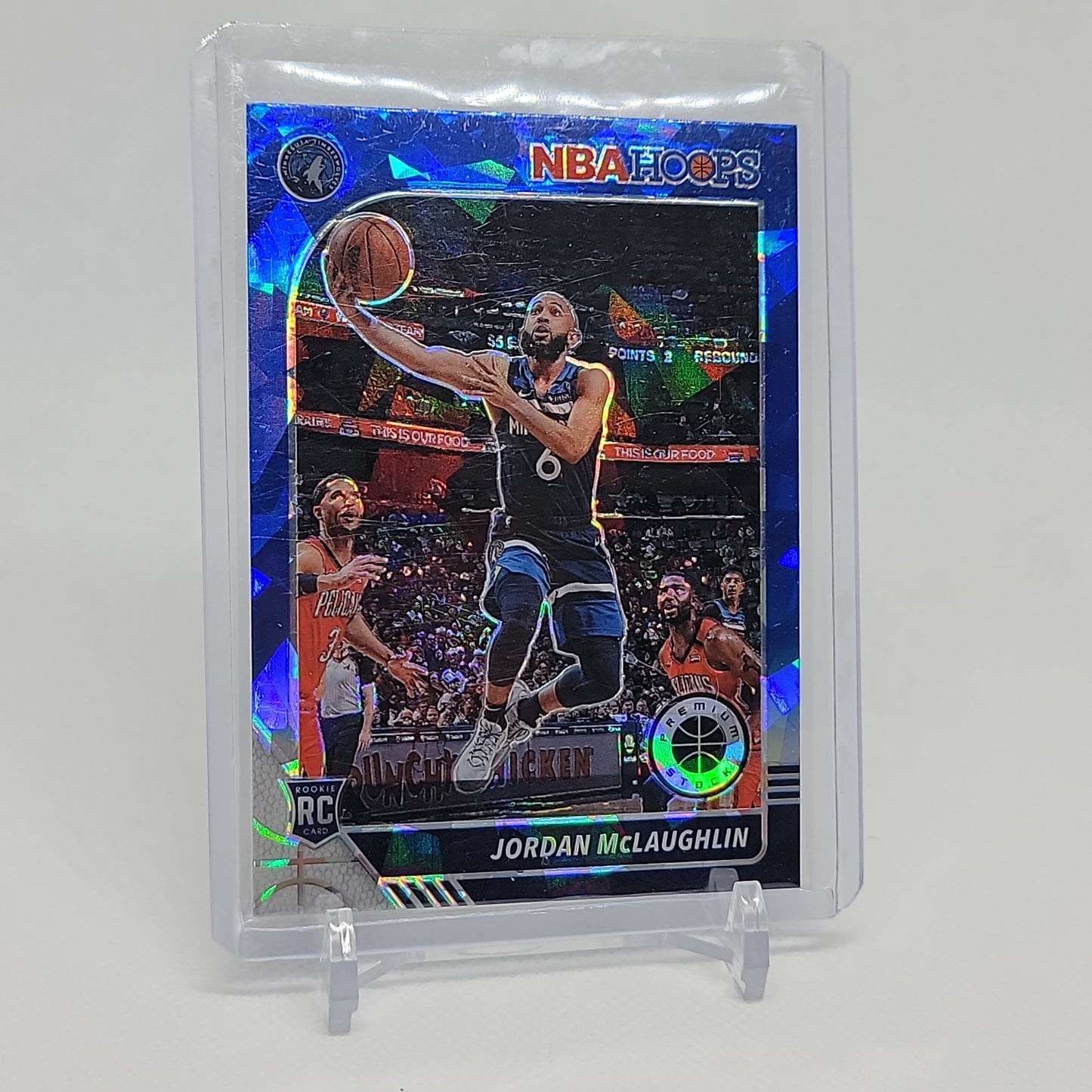 Jordan McLaughlin Rookie Card Blue Prizm NBA Hoops 2019-20 Card No. 255