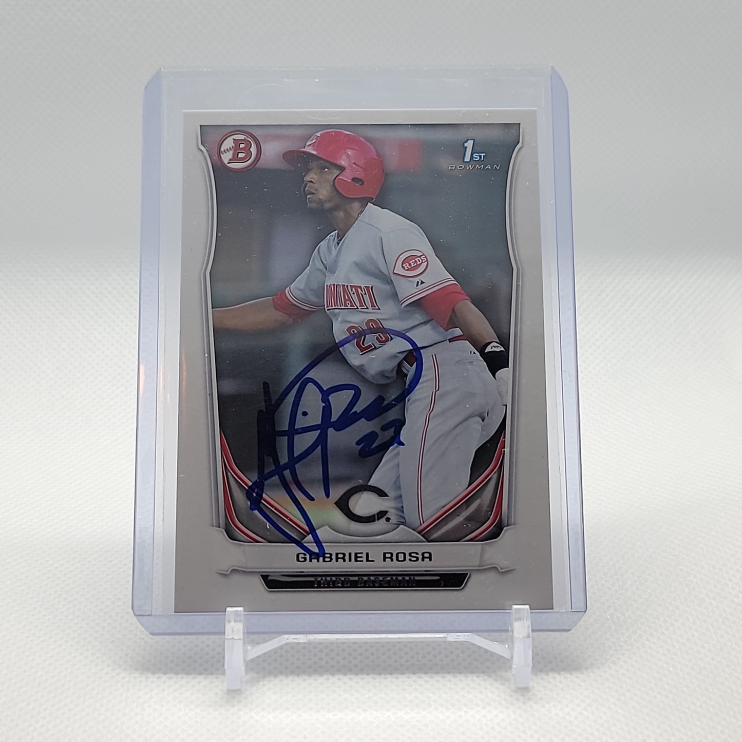 On Card Autograph Gabriel Rosa Topps 1st Bowman 2014 Card BP91