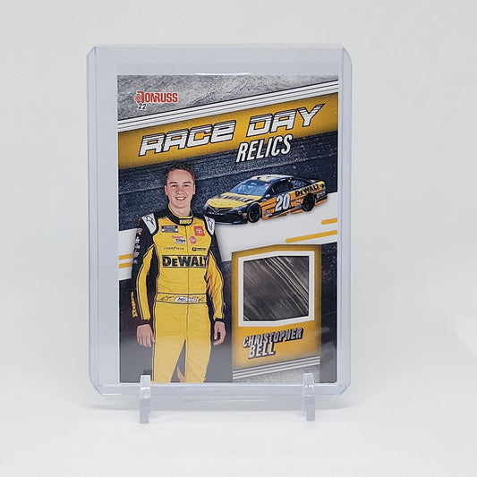 Christopher Bell Race Day Relics 2022 Panini Donruss Racing Card No. RDR-BE