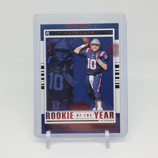 Mac Jones Rookie of the Year Panini Contenders 2021 Insert ROY-MJO