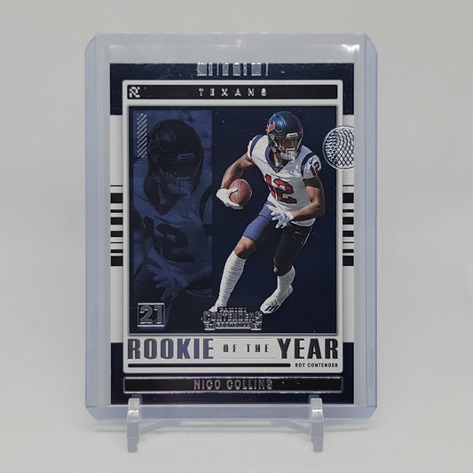 Nico Collins Rookie of the Year Panini Contenders 2021 Insert ROY-NCO