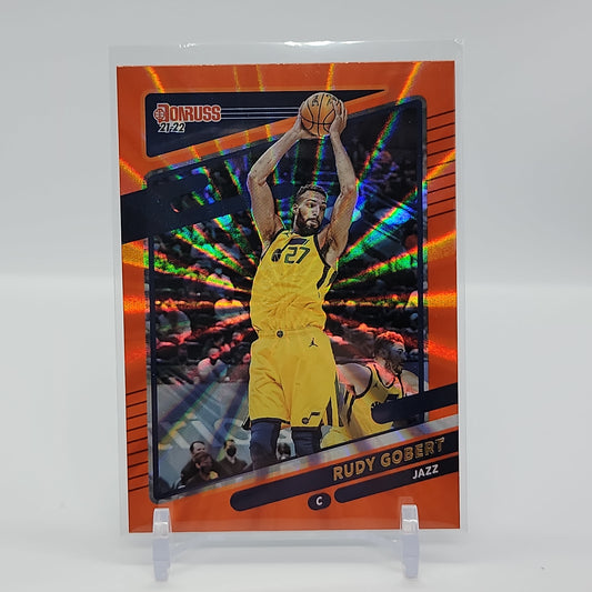 Rudy Gobert Orange Laser Parallel Donruss 2021-22 Card No. 182