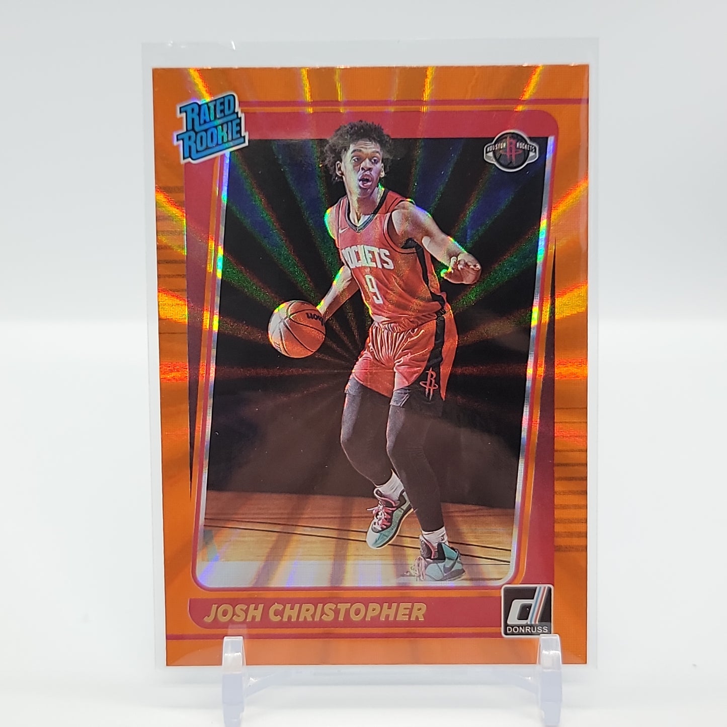 Josh Christopher Rated Rookie Orange Laser Parallel Donruss 2021-22 Card No. 250