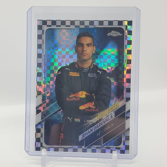 Jehan Daruvala Checker Flag Refractor 2021 Topps Chrome Formula 1 Card #67