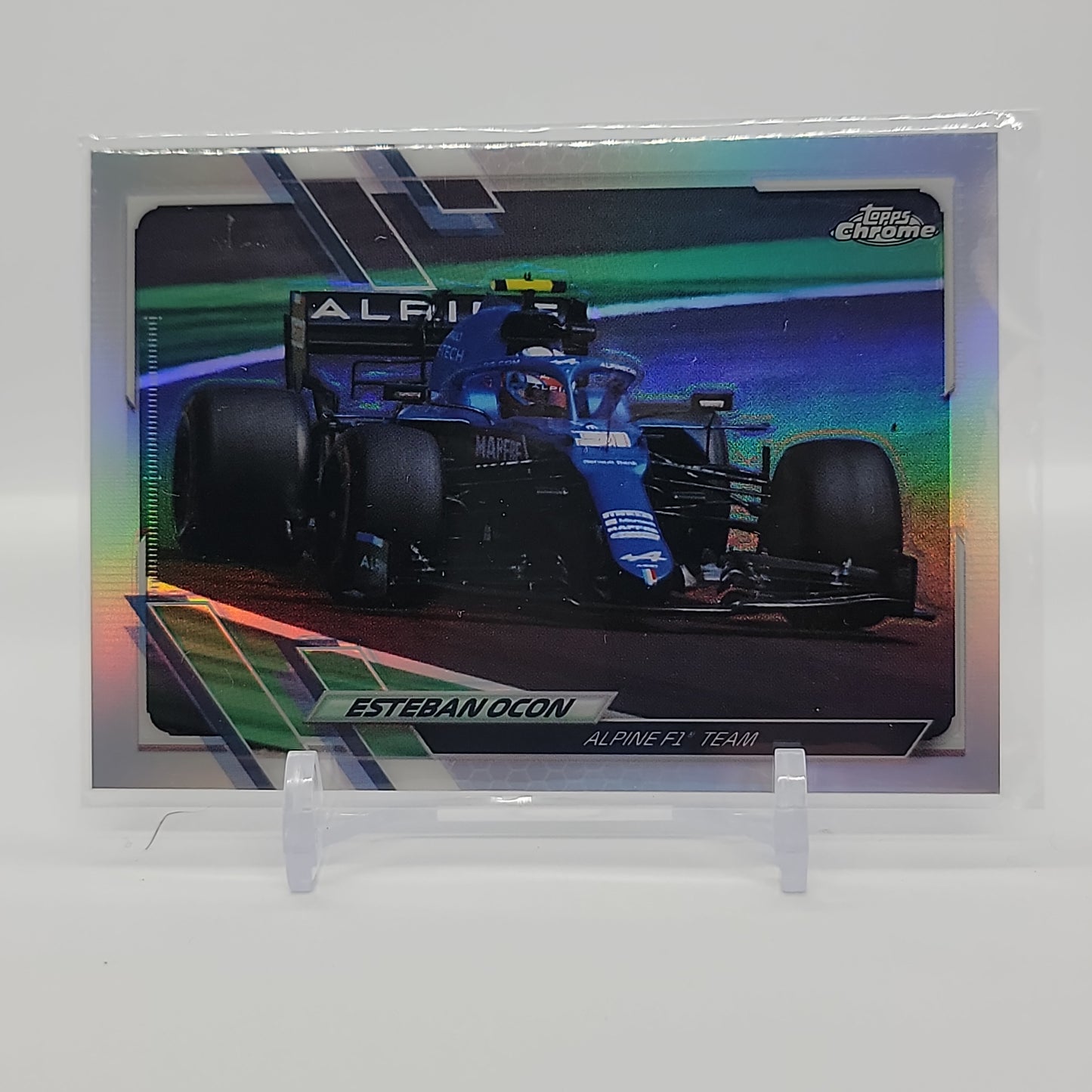 Esteban Ocon Refractor 2021 Topps Chrome Formula 1 Card #105