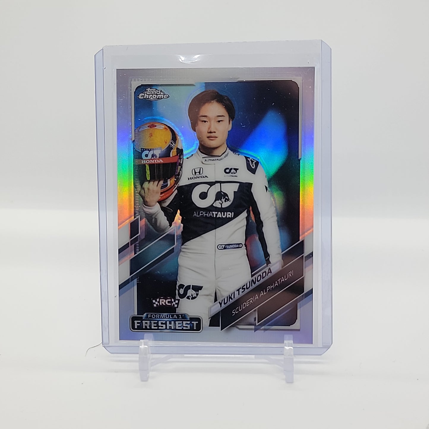 Yuki Tsunoda Freshest RC Refractor 2021 Topps Chrome Formula 1 Card #173