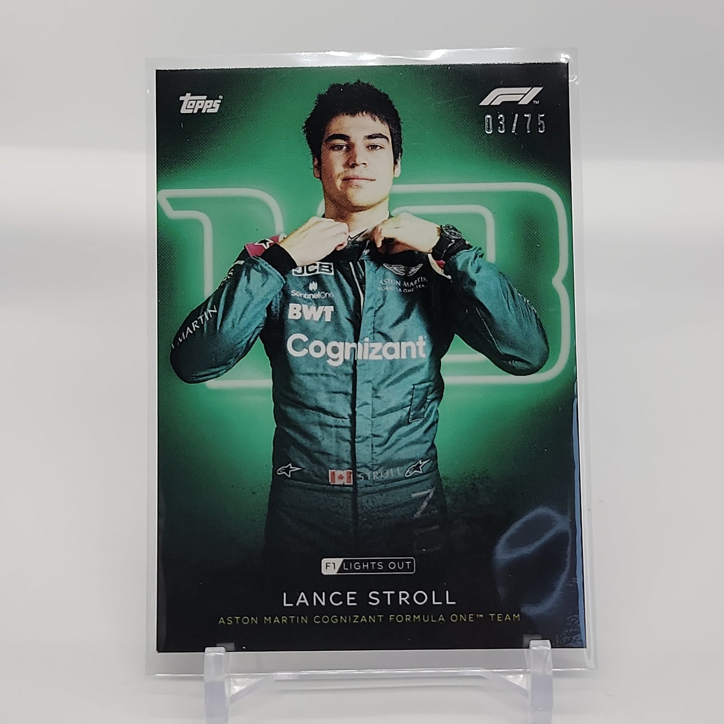 Lance Stroll /75 2021 Topps Lights Out Formula 1