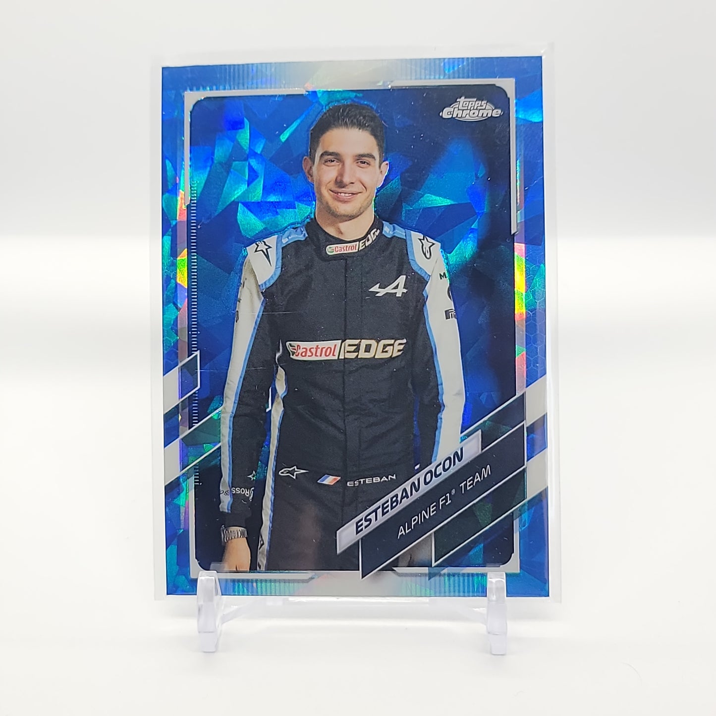 Esteban Ocon True Portrait Base Card 2021 Topps Chrome SAPPHIRE Formula 1 Card #10